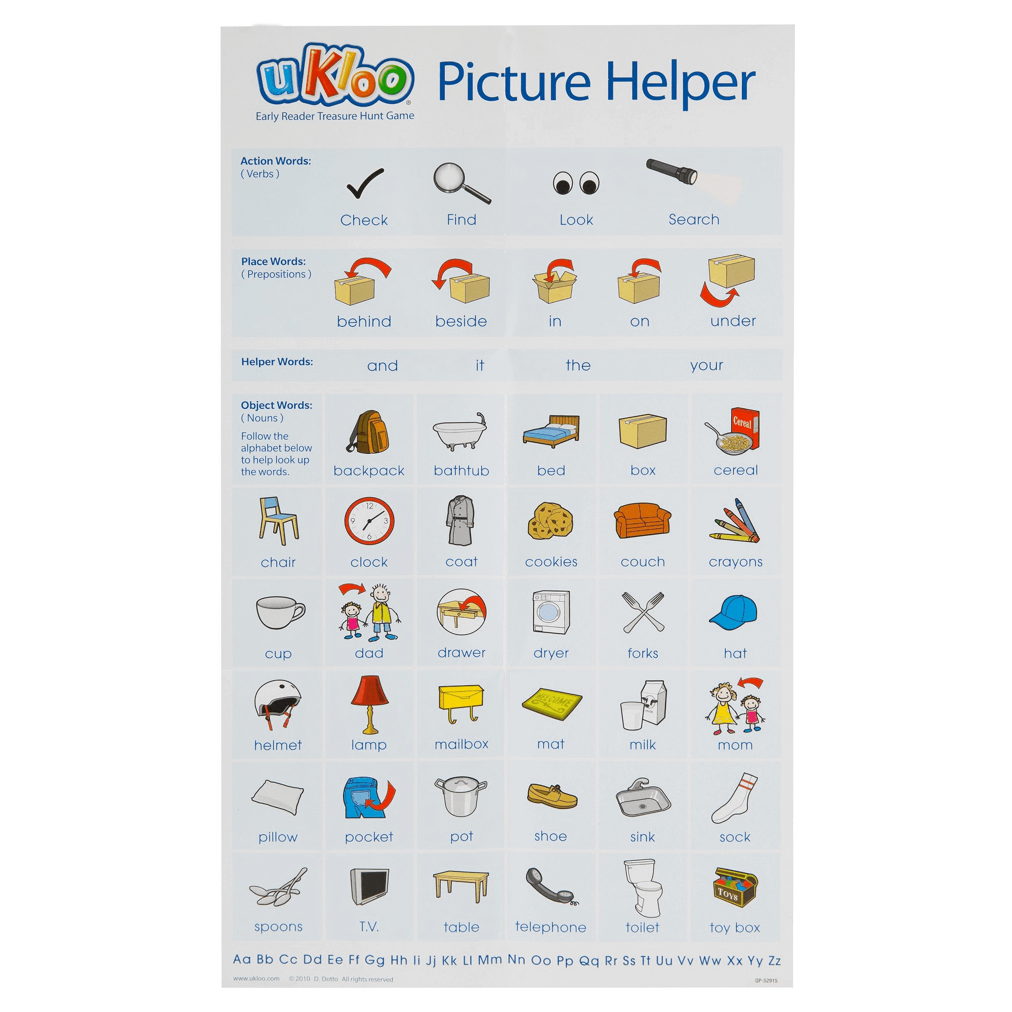 uKloo Early Reader Treasure Hunt Game - Builds Confidence, Promotes Independent Learning and Play