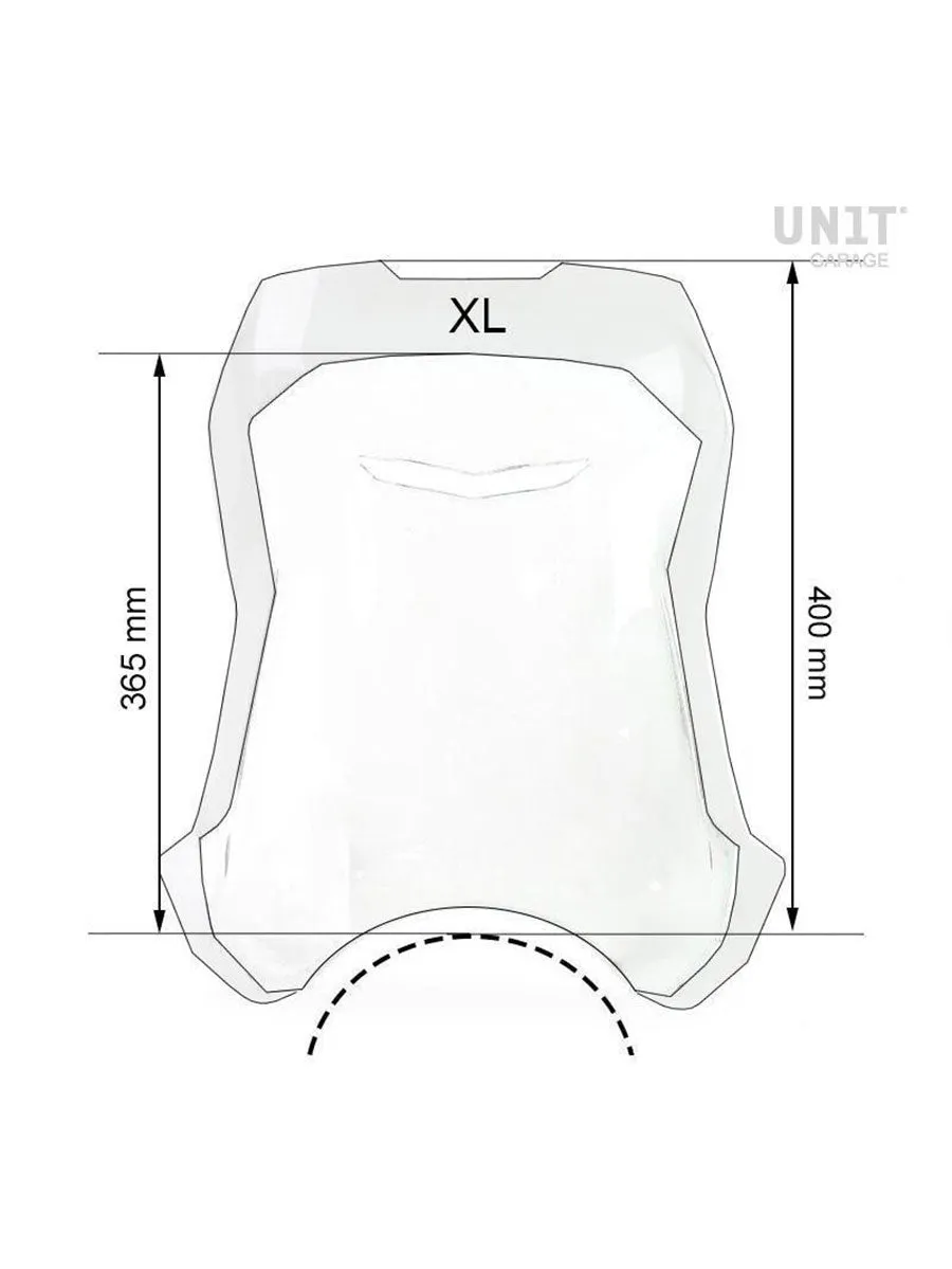 UNIT Garage Windshield with GPS support for Ducati Desert Sled 800 (2017-on) / Cafe Racer 800 (2017-2021) / Scrambler 400/800 (2015-2022)