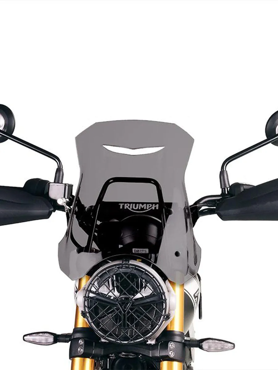 UNIT Garage Windshield with GPS support for Triumph Scrambler 400 X