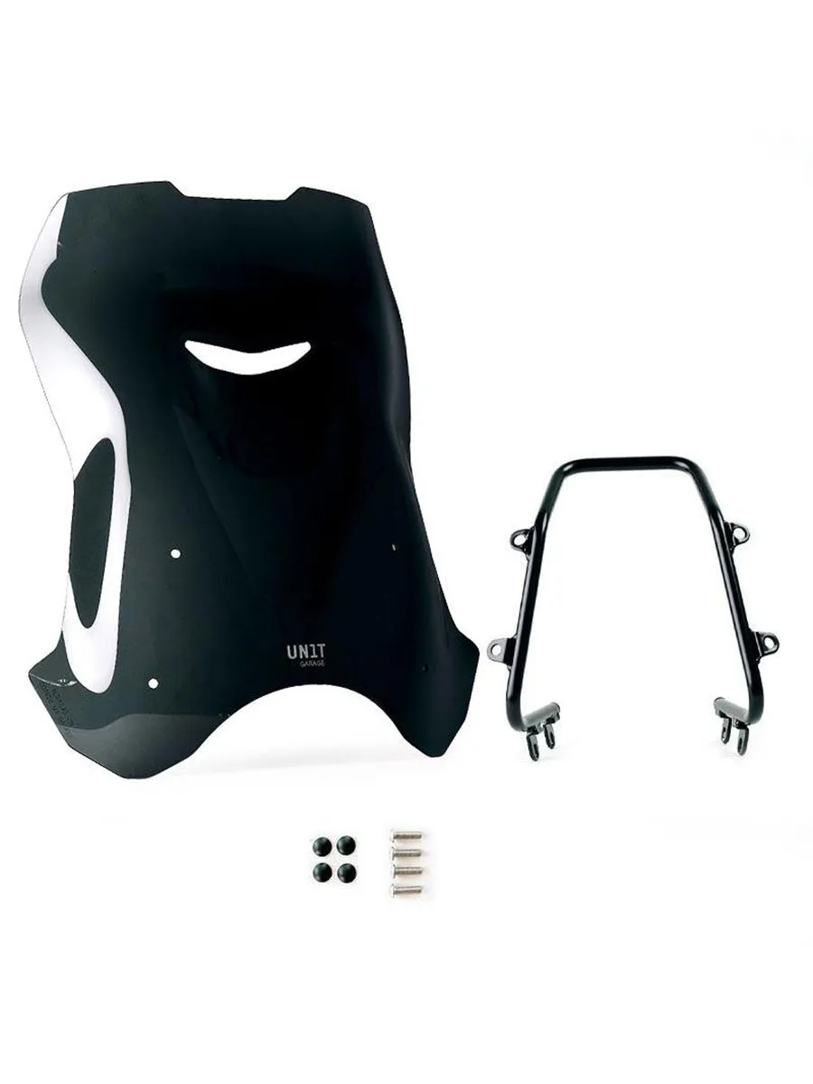 UNIT Garage Windshield with GPS support for Triumph Street Twin 900 (2016-2022) / Street Scrambler 900 (2017 ) / Speed Twin 900 (2023 )