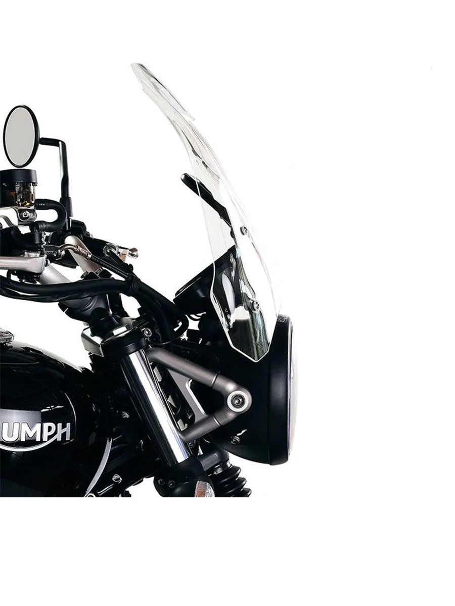 UNIT Garage Windshield with GPS support for Triumph Street Twin 900 (2016-2022) / Street Scrambler 900 (2017 ) / Speed Twin 900 (2023 )