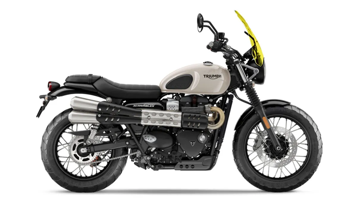 UNIT Garage Windshield with GPS support for Triumph Street Twin 900 (2016-2022) / Street Scrambler 900 (2017 ) / Speed Twin 900 (2023 )