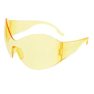 Unlock Style: Trendy Yellow Mask Butterfly Sunglasses
