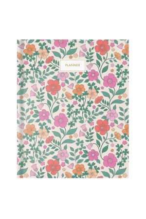 Vintage Floral Hardbound Undated Planner
