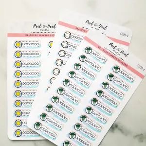 Weekly Healthy Habit Trackers (choose your symbol!)