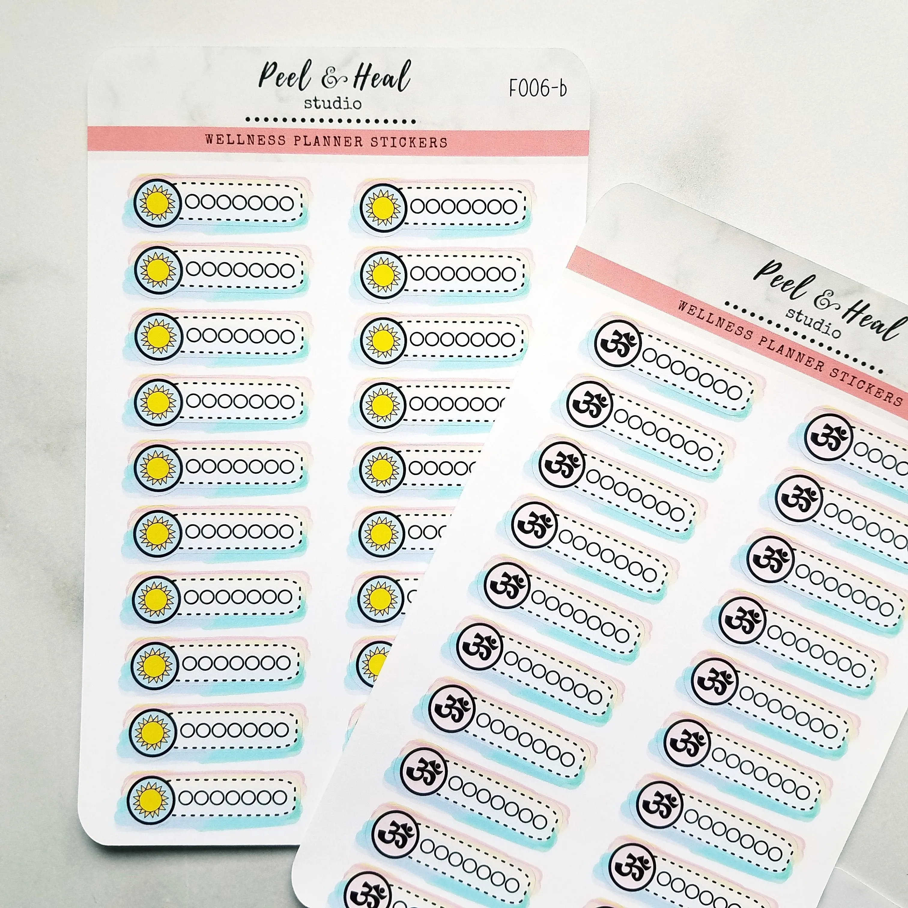 Weekly Healthy Habit Trackers (choose your symbol!)