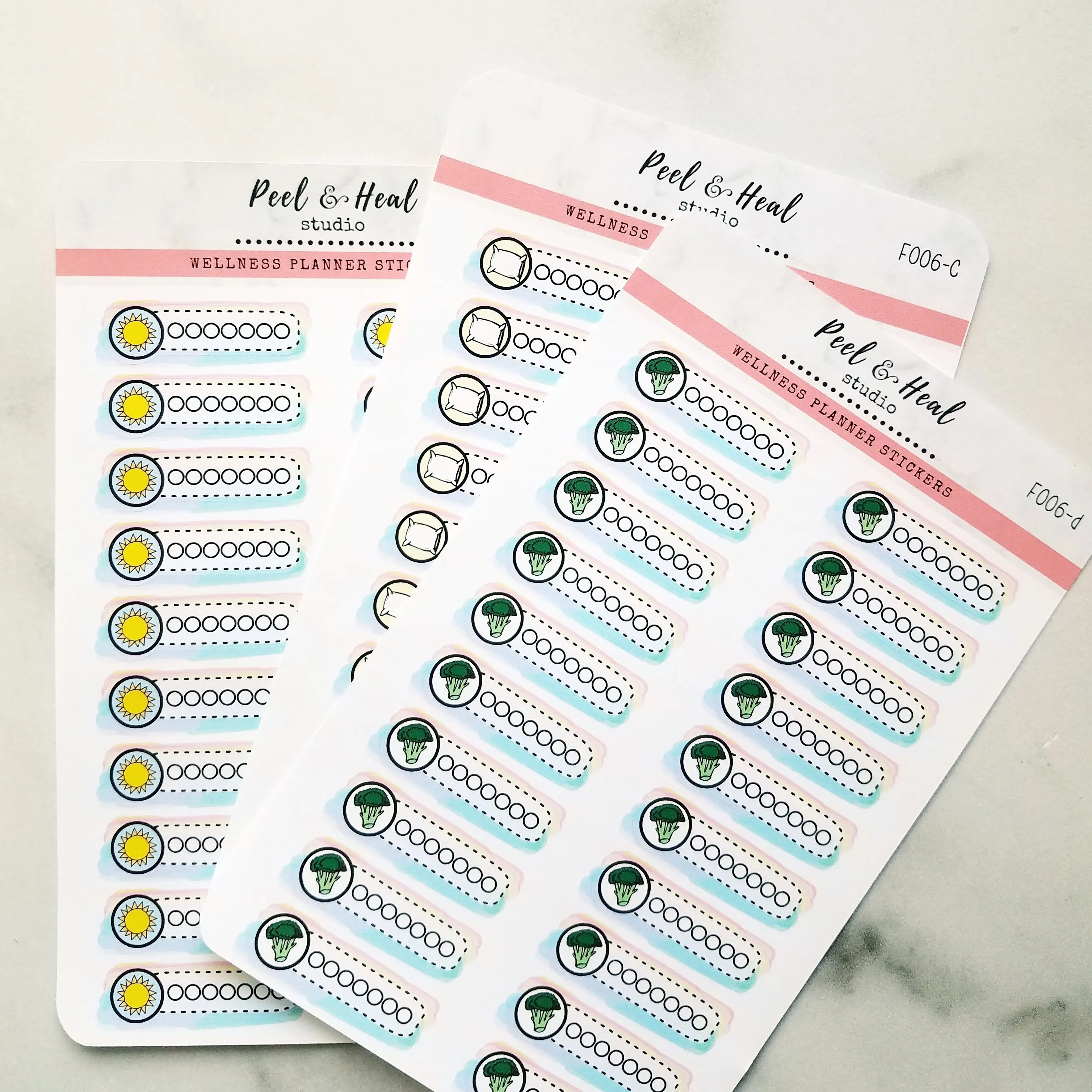 Weekly Healthy Habit Trackers (choose your symbol!)