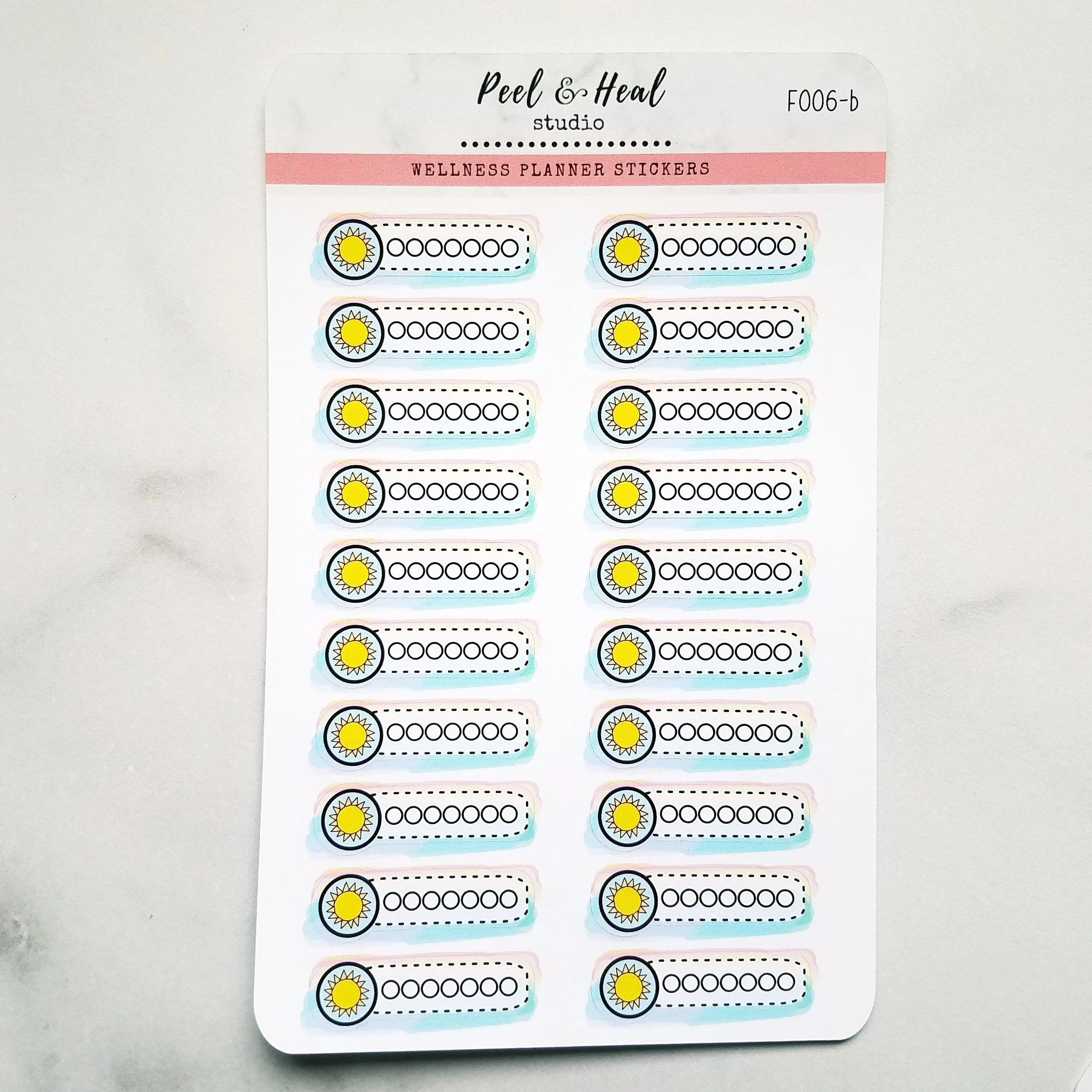 Weekly Healthy Habit Trackers (choose your symbol!)