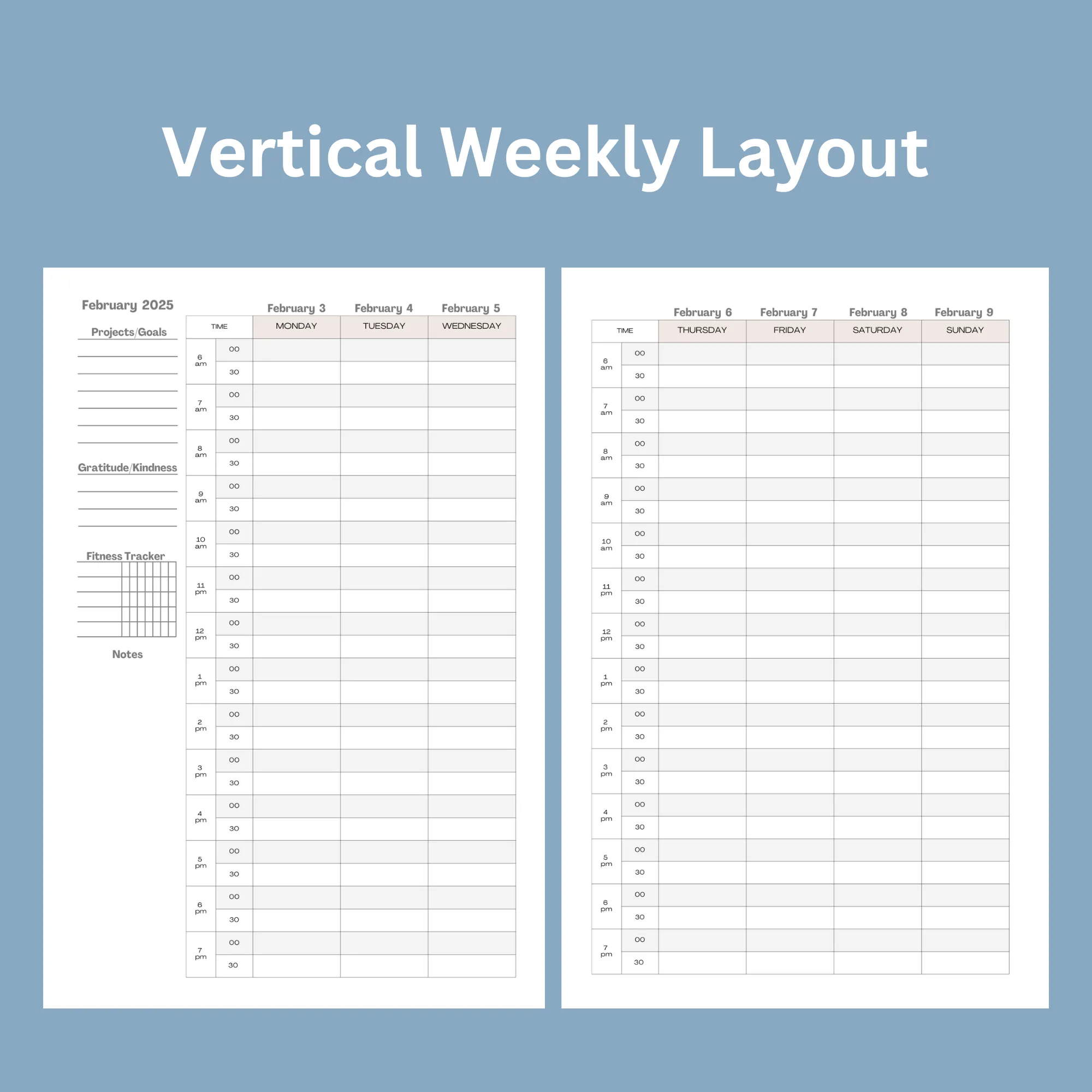 Weekly Planner 2025:  Butterflies