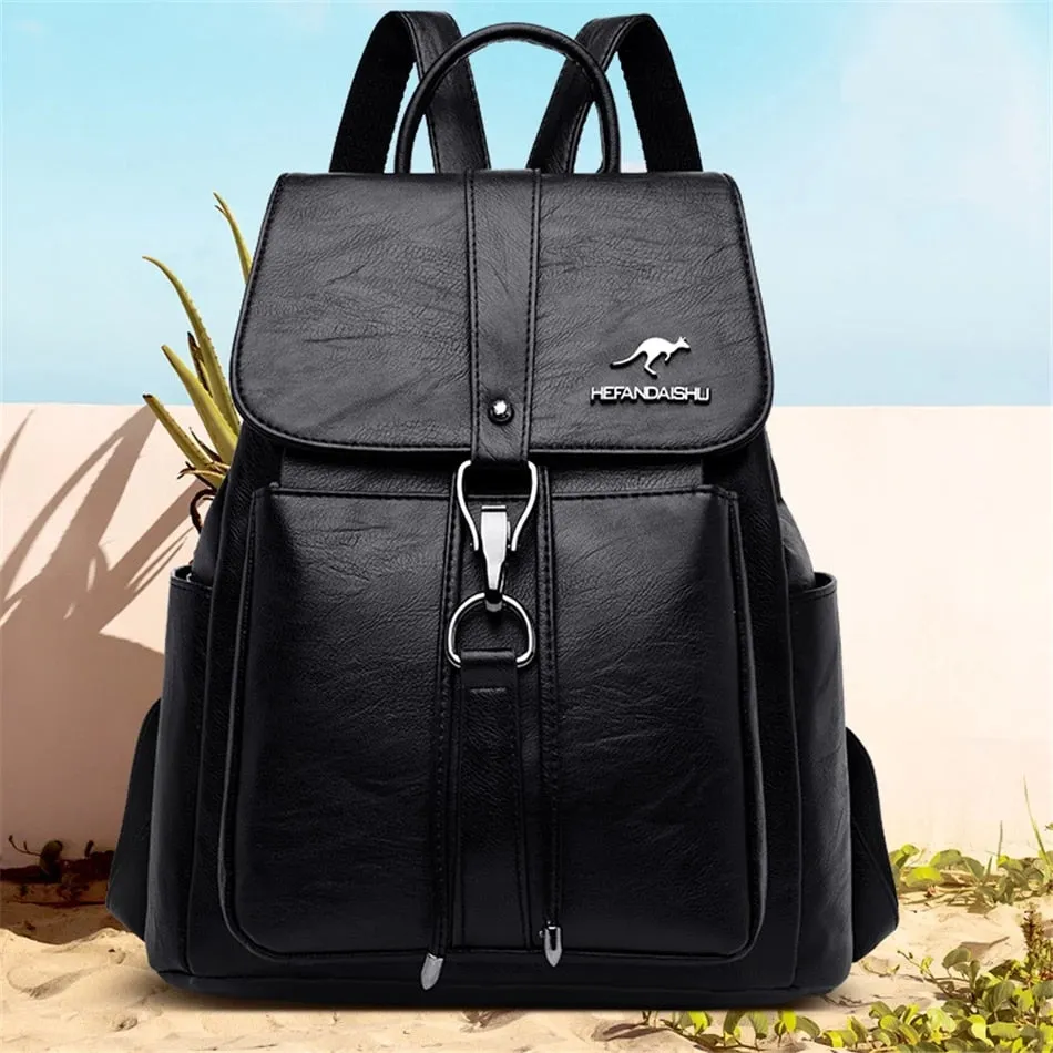 Women High Quality Leather Backpacks