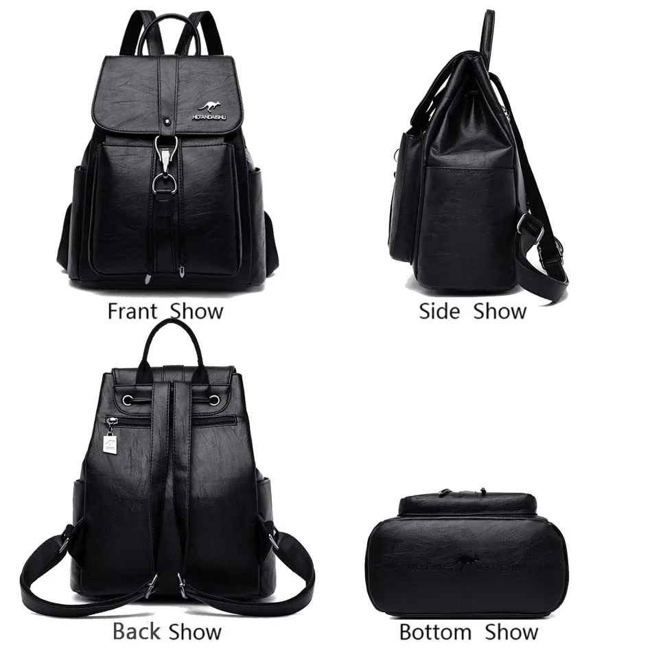 Women High Quality Leather Backpacks