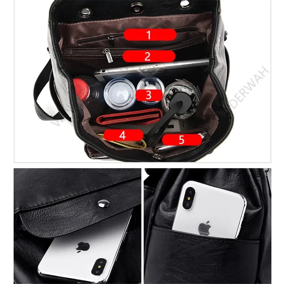Women High Quality Leather Backpacks