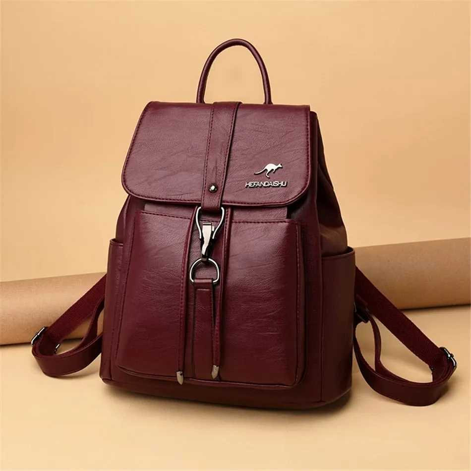 Women High Quality Leather Backpacks