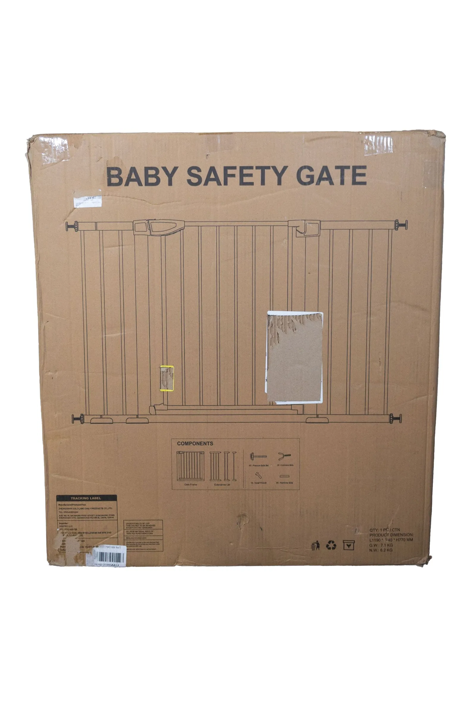 Yacul Baby Safety Gate - Black